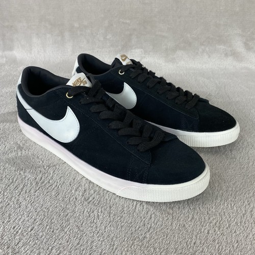 Nike SB Blazer Low GT Men's Sneakers Skate Shoes Size 10.5 Black Sail Suede NEW