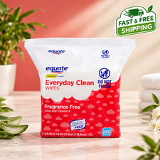 Equate Baby Wipes with Aloe Vera and Vitamin E, 240 Count