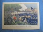 1960 Currier & Ives Civil War Print - Battle of Chancellorsville, Virginia 1863