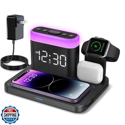 ANJANK Wireless Charging Station,5 in 1 Multiple Charger Stand wi