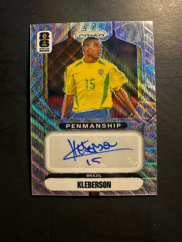 2026 Panini Prizm FIFA World Cup Penmanship Autograph #P-K Kleberson Brazil AUTO