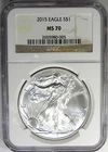 2015 SILVER EAGLE NGC MS70 ~ PERFECT WHITE 70!  *VIDEO*