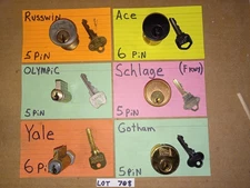 LOT #708....6 PCS. CHALLENGE....LOCK CYLINDER LOT...PICKERS, LOCKSPORT