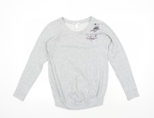 H&M Women's Grey Sequin Pullover Sweatshirt, Size S
