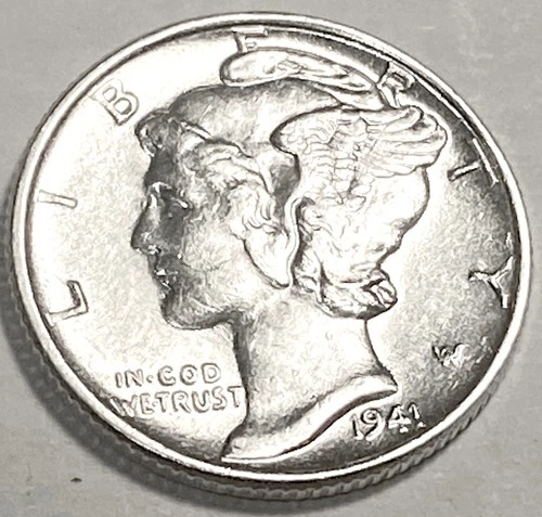 1941 P MERCURY DIME SUPERB GEM BU +  No Reserve  *J2190