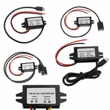 12V 24V to 5V 3A Power Adapter Converter DC-DC Step Down Module USB-A Type C