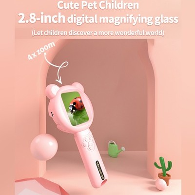 Children's Digital Microscope Handheld 2.8in Screen Magnifying Glass Camera SET