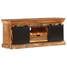 Mobile Porta TV in Legno Massello di Recupero Vintage Armadietto Basso vidaXL
