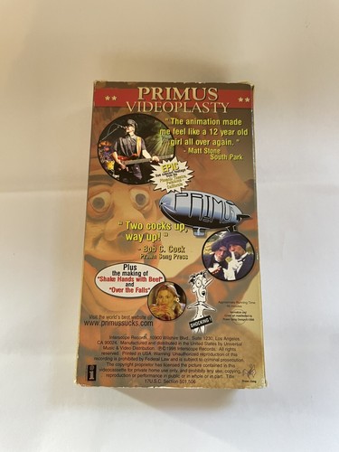 Primus Videoplasty Rare VHS Behind the Scenes Footage Animation 1998 - Picture 2 of 3