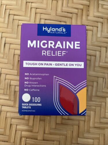 See Pics for EXP Hyland's Migraine Headache Natural Pain Relief, 100 Tablets