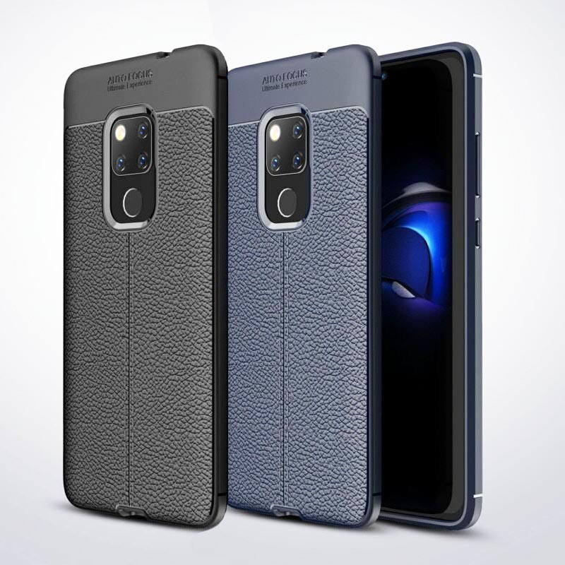 For Huawei Mate 20 Mate 20Pro Soft Leather Texture Rubber case back cover-image