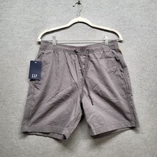 GAP Men Shorts S Gray Pull-On Short Casual 7" Inseam Cotton Spandex