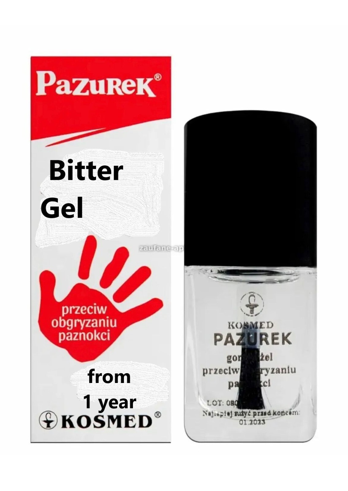 Kosmed Pazurek, bitter gel against nail biting, 10 ml