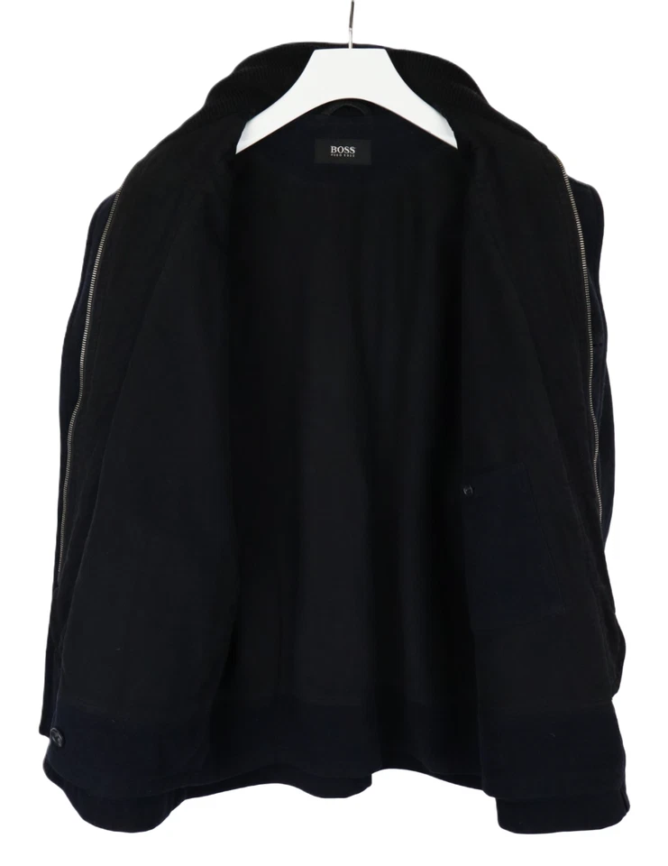 Hugo Boss Punga Jacket Men (UK) 52 Lined Wool Blend High Neck Zip Dark - Image 4 of 4