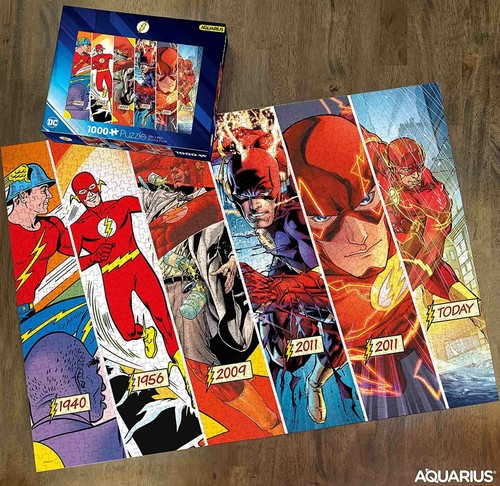 1000 piece DC COMICS - THE FLASH TIMELINE Jigsaw Puzzle Licensed by AQUARIUS - Picture 3 of 7