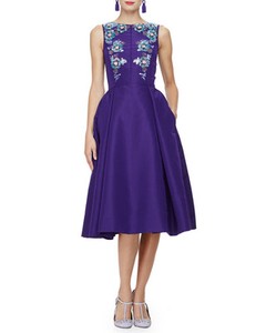 oscar de la renta purple dress