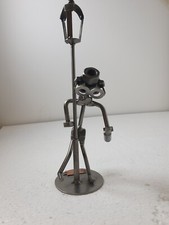 Hinz & Kunst Original Made in Germany Metal Sculpture. drunken figure Lampost.