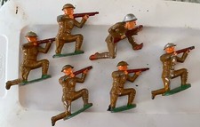 Lot of 6-1930s BARCLAY MANOIL-Cast Metal-WWI Toy Soldiers -3  