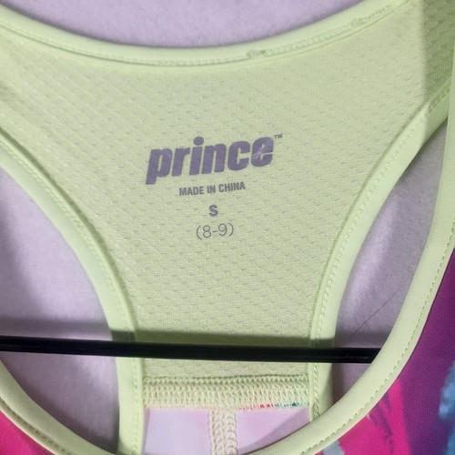 Prince Girls' Fashion Printed Tennis Tank Top-Textured Pink-NWT Size Small - Picture 2 of 5