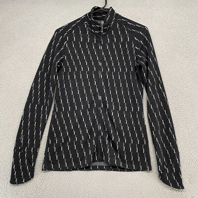 Ibex Sweater Womens Small Black Zip Up Base Layer 100% Merino Wool