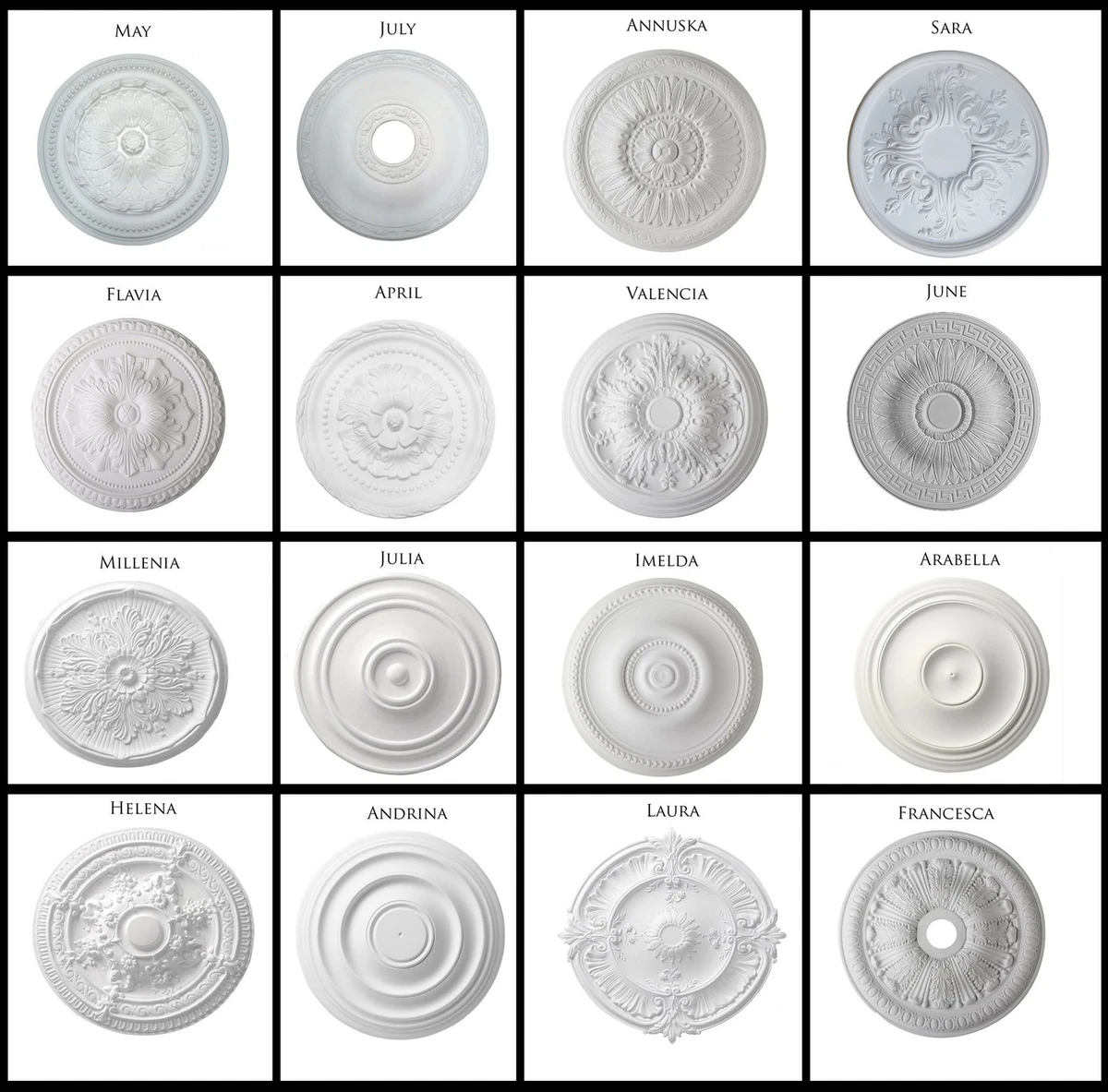 Polystyrene Ceiling Rose Adhesive Shelly Lighting