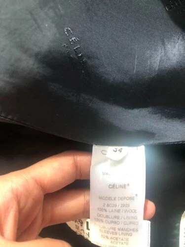 Cappotto CELINE Chester 34 blu navy donna