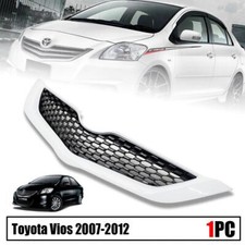 For Toyota Vios Ncp93 Sedan 2007-2012 Front Grill Net Mesh Black Silver Rim