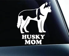 Vinyl Decal for Window  - Husky Mom (May Personalize w/ Name)