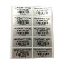 VOID IF REMOVED WARRANTY Tamper Proof Security Stickers labels Serial Number 200