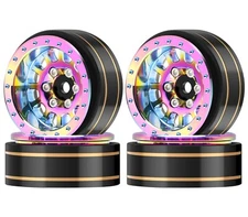 1.0 Plus Beadlock Wheel with Brass Wheel Clamp Ring for SCX24 TRX4M RC Crawler