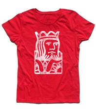 Women's T-shirt KING RE Poker Texas Hold'em Cards All In Bluff Chips Las Vegas