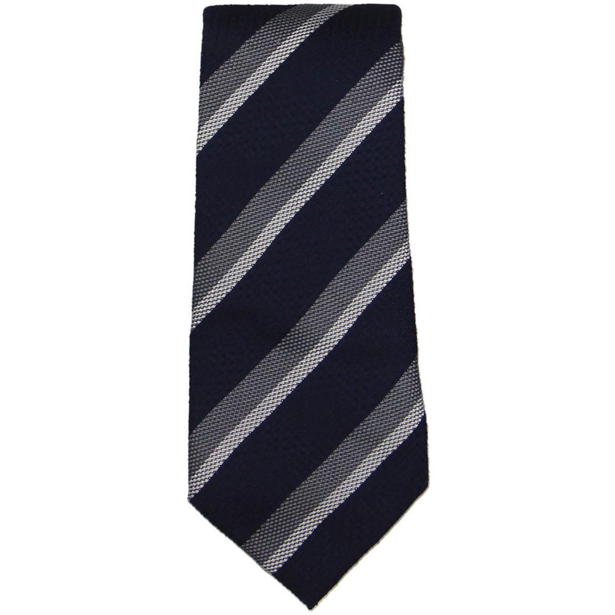 Профессиональный галстук Tasso Elba мужской темно-синий в шелковую полоску O/S BHFO 6751