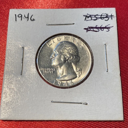 One 1946 Washington Quarter BU UC Uncirculated 90% Silver