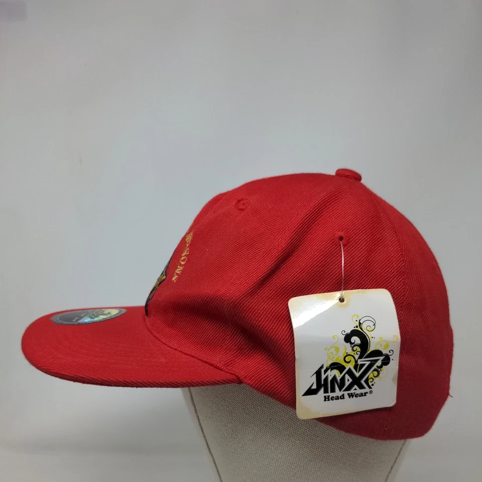 Gorra International Masons Snapback roja talla única bordada con etiquetas Jinx Foto 3 de 4