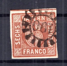 Bavaria Number Stamp gMR190 4 Impeccable Postmarked (B5815