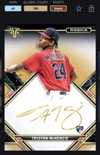 Topps MLB Bunt DIGITAL 21 Triple Threads Gold Rookie Sig Triston McKenzie ICONIC