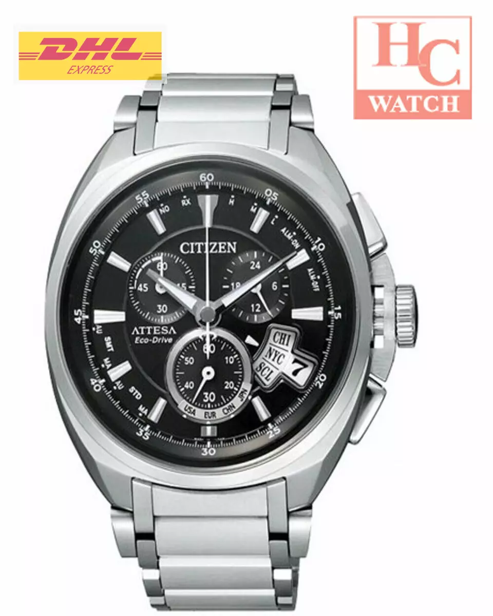 New Citizen Eco-Drive BY0020-59E Attesa Titanium Global Radio Duratect  Sapphire