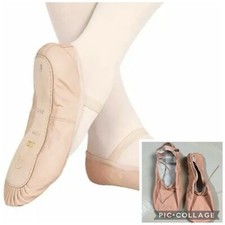 Bloch Women Size 5 Pink Dansoft Leather Ballet Slippers Soft Dance Shoes New