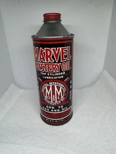 VINTAGE MARVEL MYSTERY OIL~ 16 FL OZ/1PINT GAS ~ EMPTY~ CLEAN CAN~(#10)
