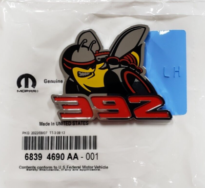 NEW 2019-2023 Dodge Challenger Scat Pack 392 DRIVER Fender Emblem