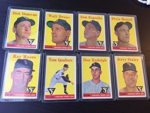 8 1958 chicago white sox vintage baseball cards,donovan,dropo,esposito,staley,+4 ebay 8 1958 chicago white