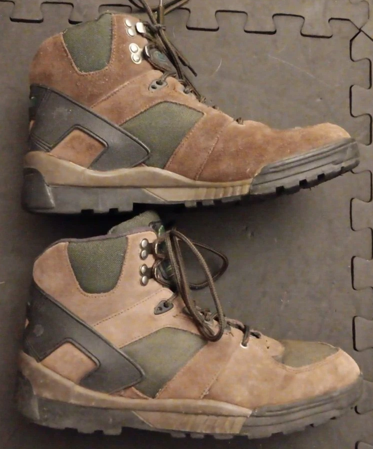 Men's Size 10 Oak Meadow Collection Brown & Green Lace Up Work/Hiking Boots