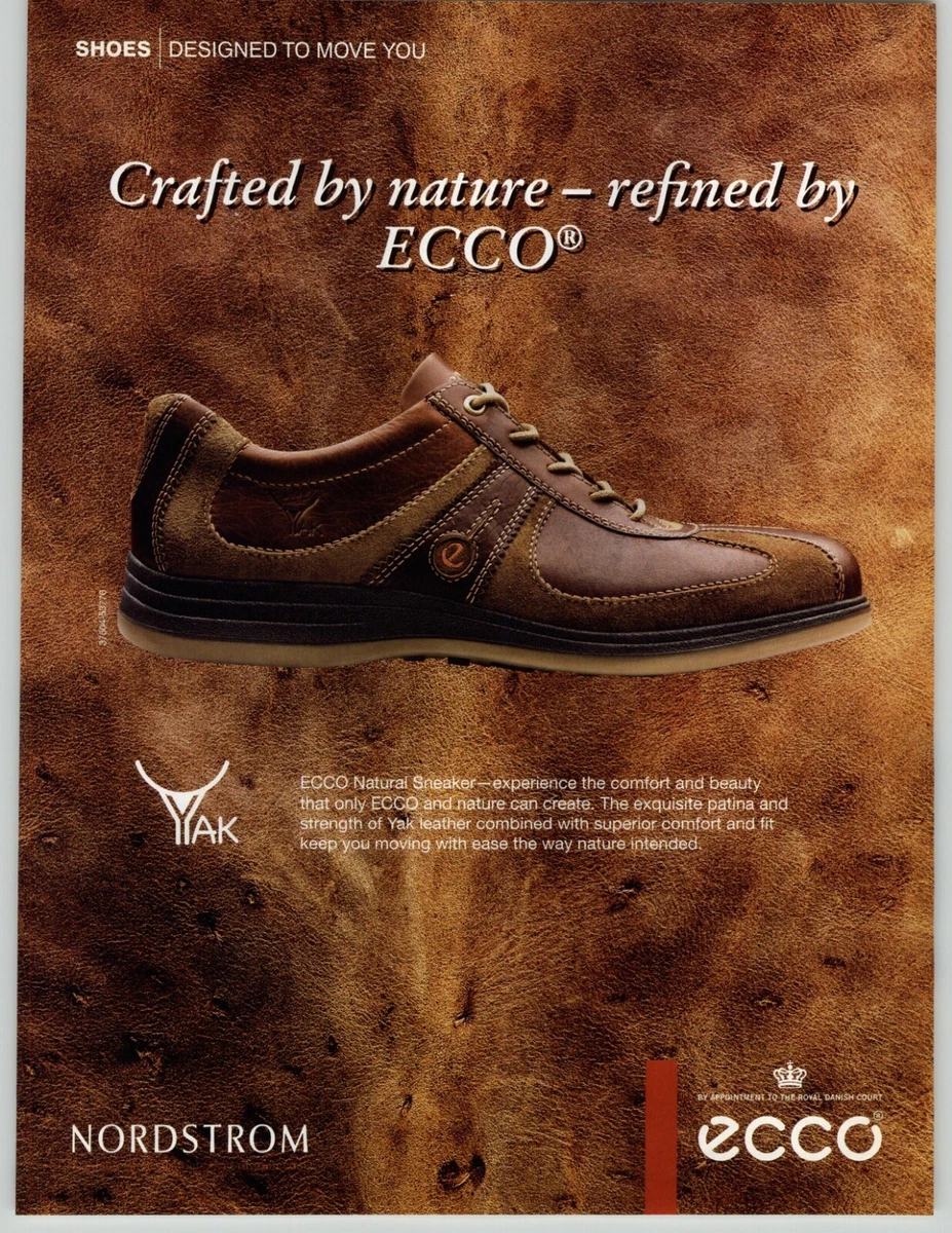 2007 Ecco Natural Leather Brown Shoe Vintage Magazine Print Ad | eBay