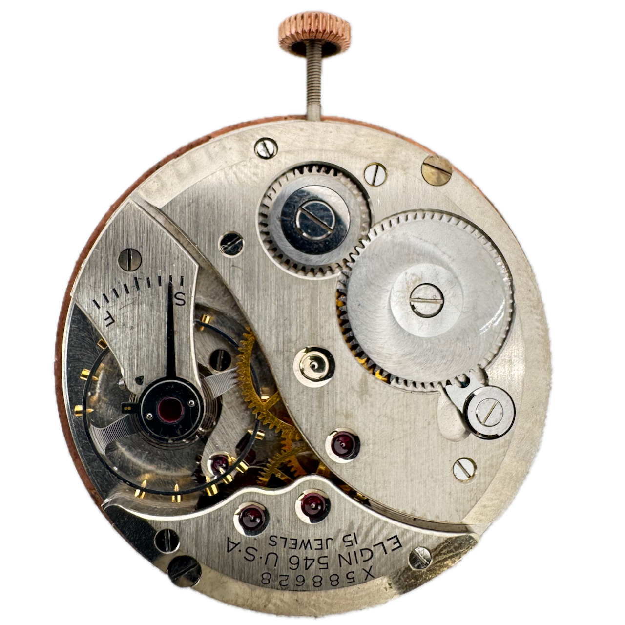 1941 Elgin 15 Jewel Antique Mechanical Pocket Watch Movement 12s 546 USA