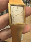 Seiko Lassale Mens Ladies Vintage Gold Tone Quartz Watch 6730-5049 new battery