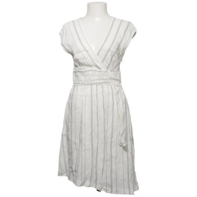 Zara Basic, Wickelkleid, Größe: M, Weiß, Streifen, Damen #v3C
