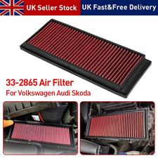 Performance High Flow Panel Air Filter Fits VW Golf MK5 MK6 Audi A3 1.9 2.0 TDI