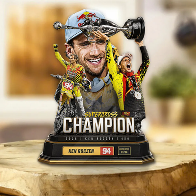 #ad Roczen 450SX 2026 Champion Custom Shape Acrylic Plaque $55.00