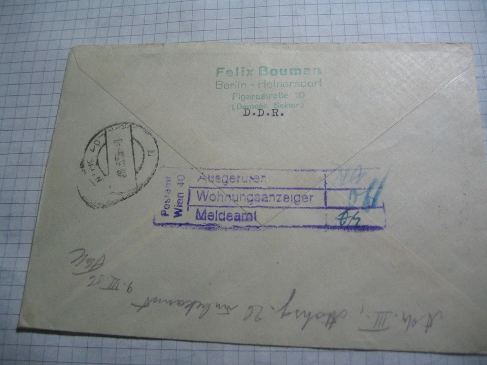 Luftpostbrief Messeflugpost Leipzig-Moskau 1956 - Bild 2 von 2