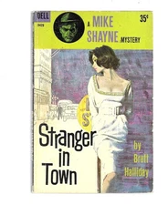 STRANGER IN TOWN by Brett Halliday 1961 Dell Bks 1st printing Mike Shayne GGA
